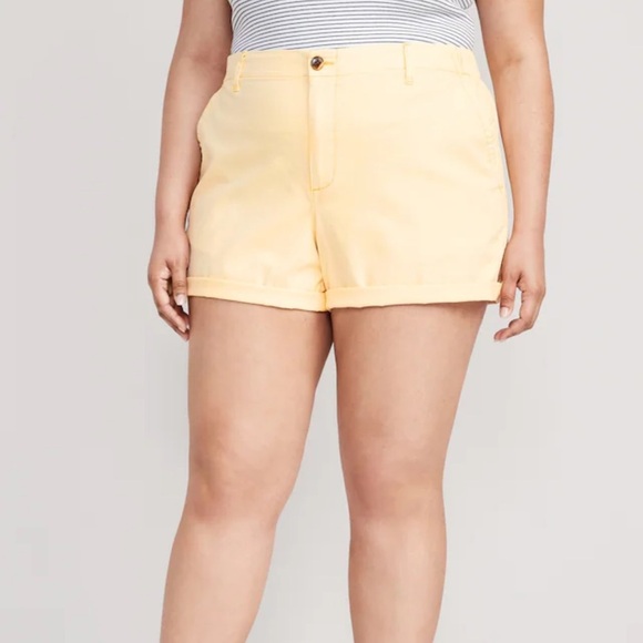 Old Navy Women’s OG Chino Shorts Plus Size 3X High Waist Versatile Slouchy - Picture 9 of 10